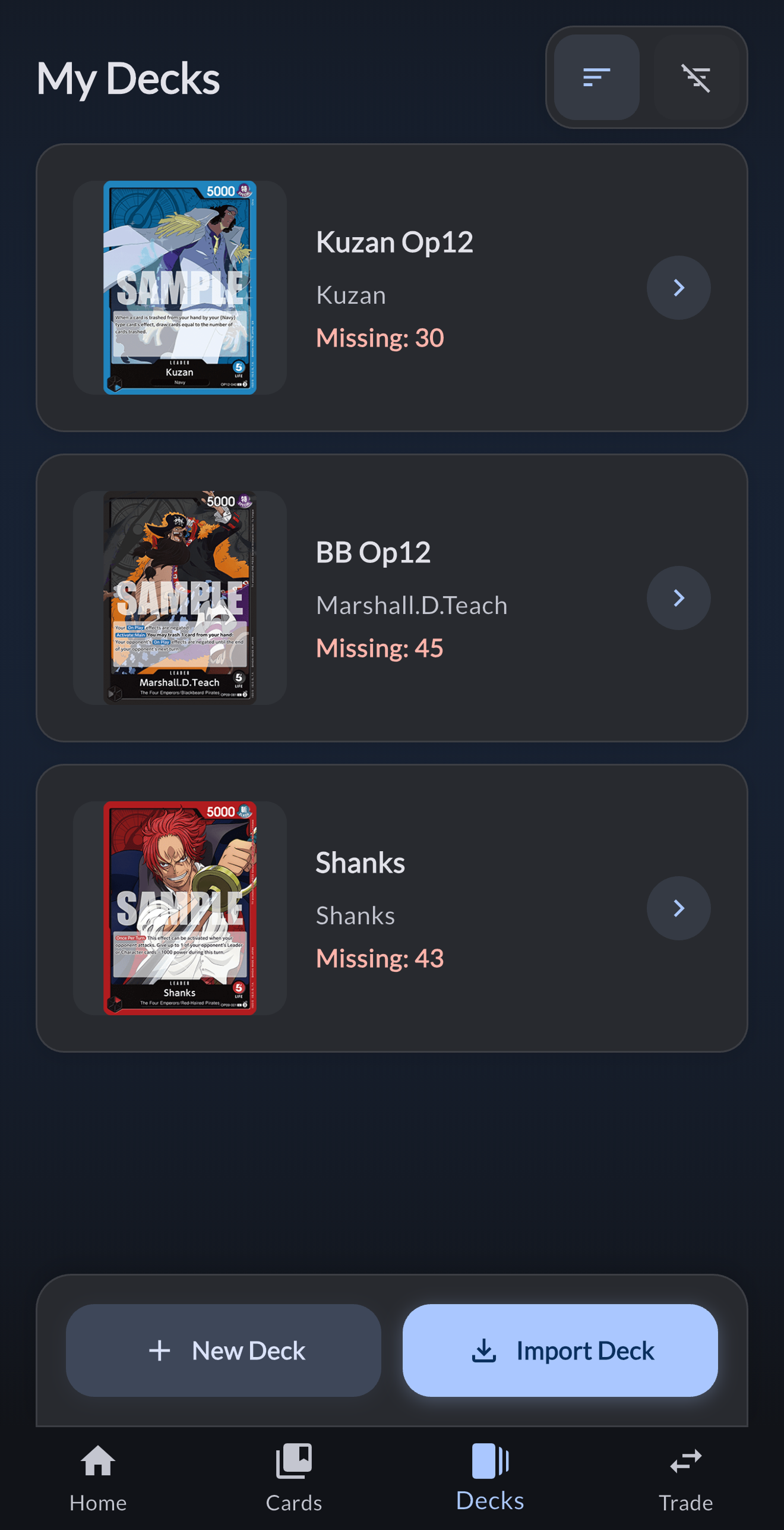 Import Any Deck, See What You Need